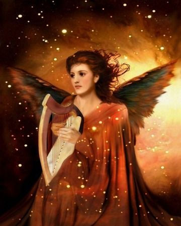 Angel with harp